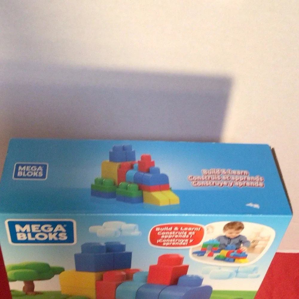 Mega Bloks 40 Pcs Let's Build It! Building Blocks Set Fisher Price Ages 1+ First